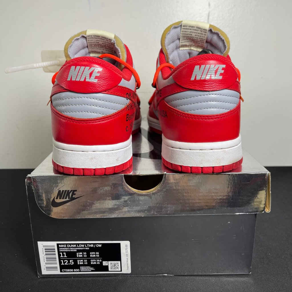 Nike Dunk Low Off-White University Red (Size 11) - aux