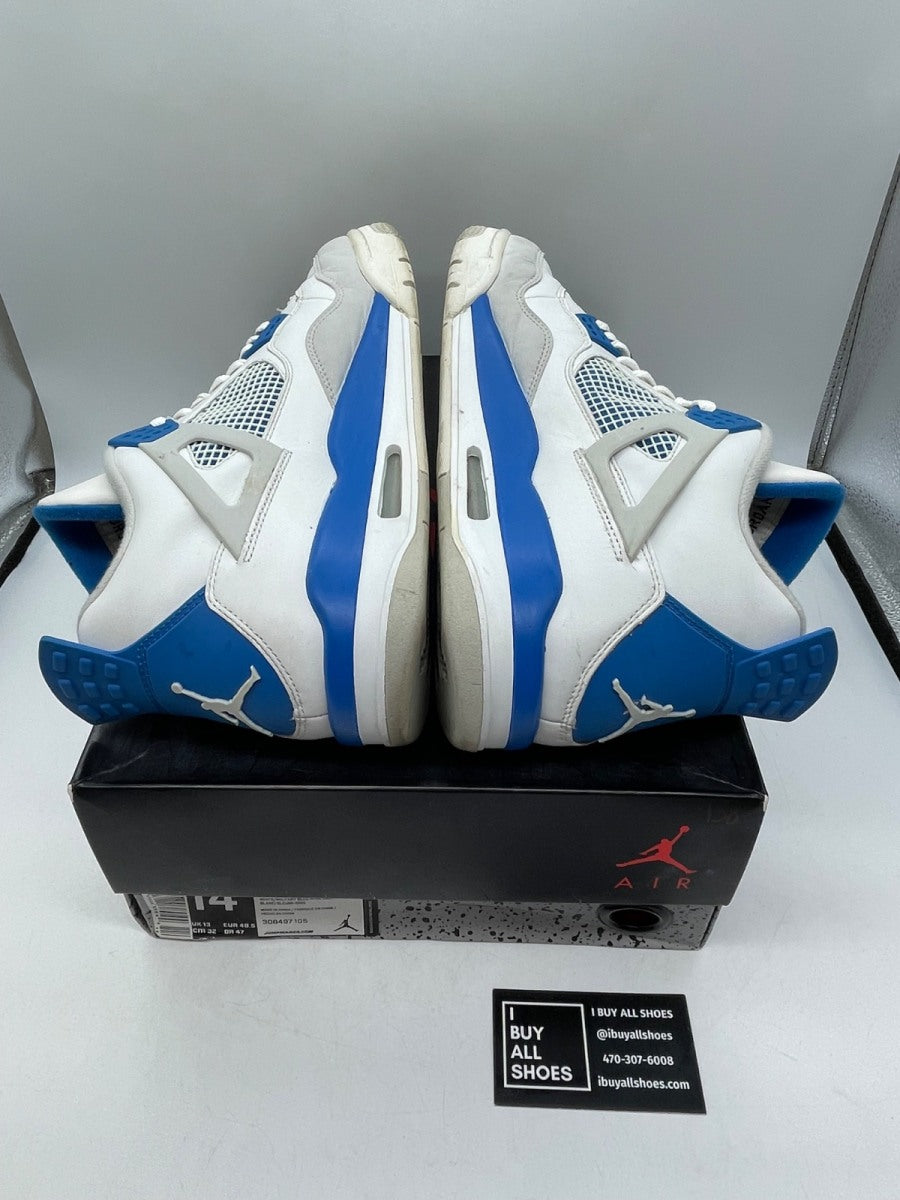 Jordan 4 Retro Military Blue (2012) 14 (Heavily Worn Pre-Owned) - Image 6
