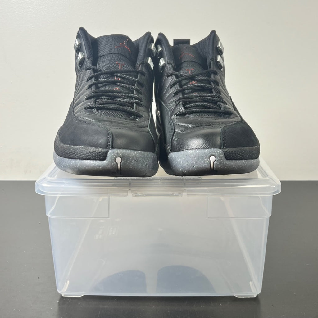 Jordan 12 Retro Utility 11 (Moderately Worn Pre-Owned)JordanBlack/Black-Bright Crimson-White - Image 2