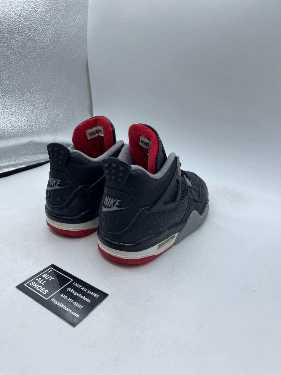Jordan 4 Retro Bred Reimagined (GS) 5.5Y (Heavily Worn Pre-Owned) - Image 5