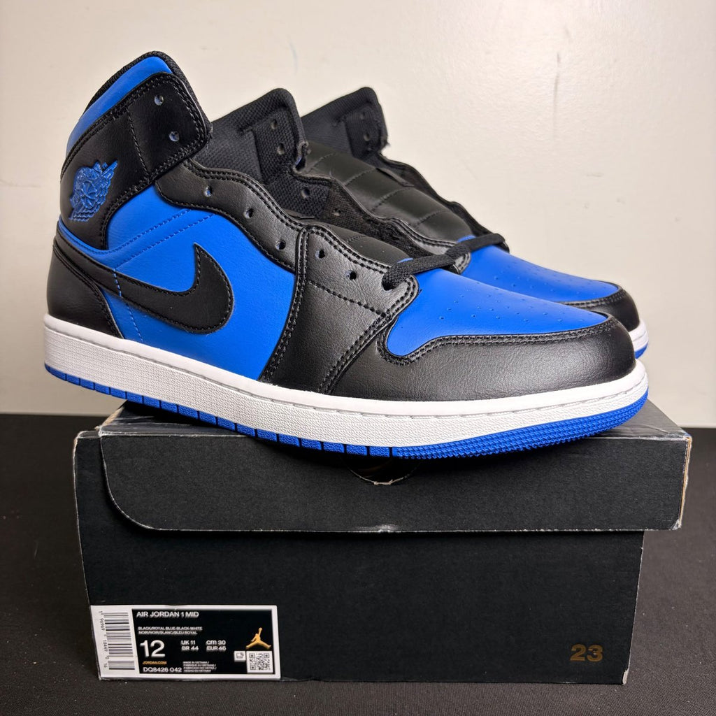 Jordan 1 Mid Black Royal Blue (Size 12) - Image 1