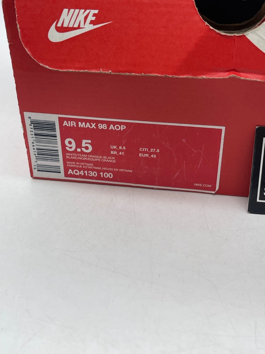 Nike Air Max 98 AOP Black 9.5 (Moderately Worn Pre-Owned) - Image 9