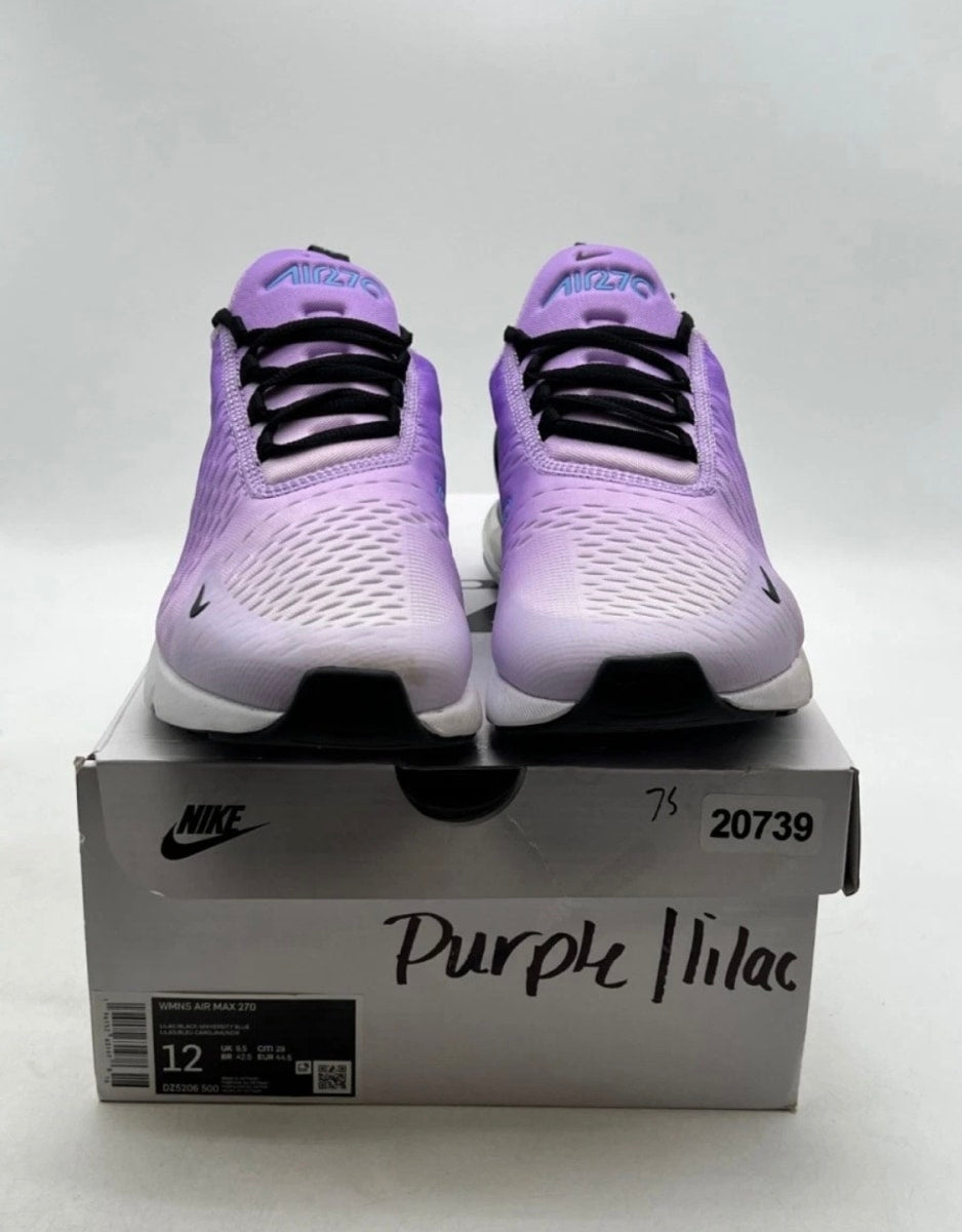 Nike Air Max 270 Lilac (Women's) 12W (Lightly Worn Pre-Owned)NikeLilac/University Blue/Barely Grape/Black - Image 2