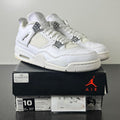 Jordan 4 Retro Pure Money (2017) 10 (Lightly Worn Pre-Owned)JordanWhite/Metallic Silver-Pure Platinum - Image 1