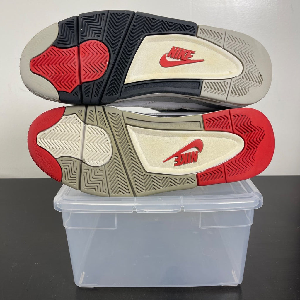 Jordan 4 Retro What The 10 (Moderately Worn Pre-Owned)JordanWhite/Military Blue-Fire Red-Black-Cement Grey - Image 5