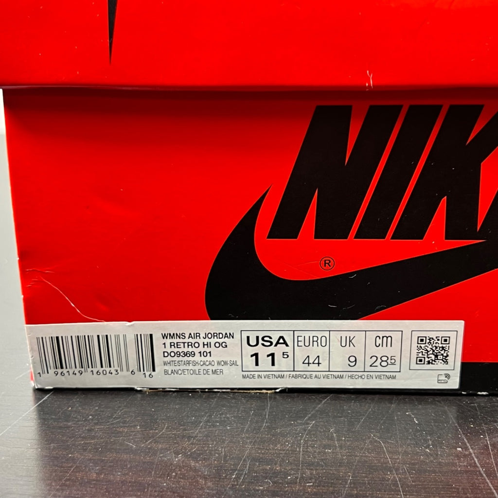 Jordan 1 Retro High OG Starfish (Women's) 11.5W (Lightly Worn Pre-Owned)JordanWhite/Starfish-Cacao Wow-Sail - Image 6