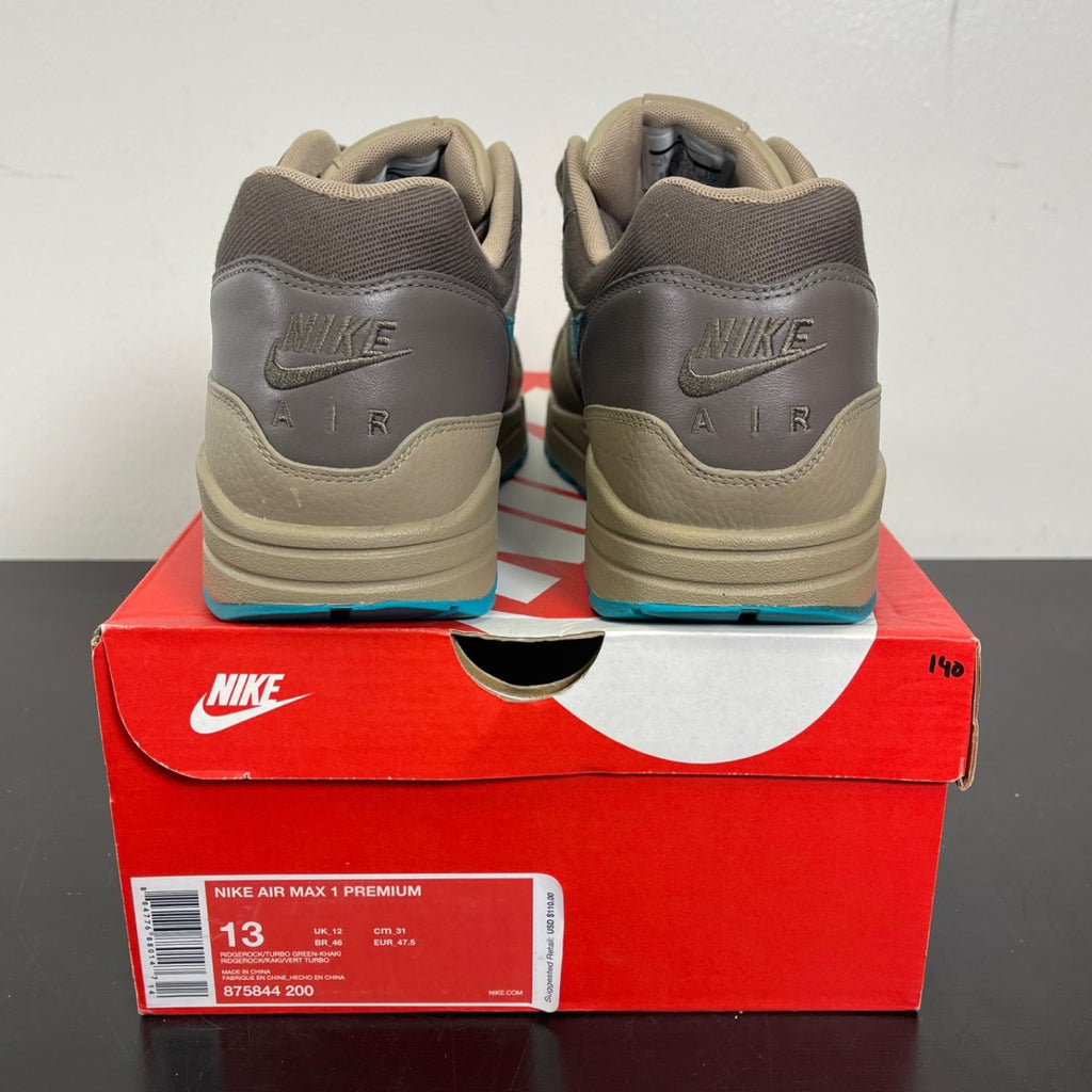 Nike Air Max 1 Ridgerock 13 (Moderately Worn Pre-Owned)NikeRidgerock/Khaki-Turbo Green - Image 4