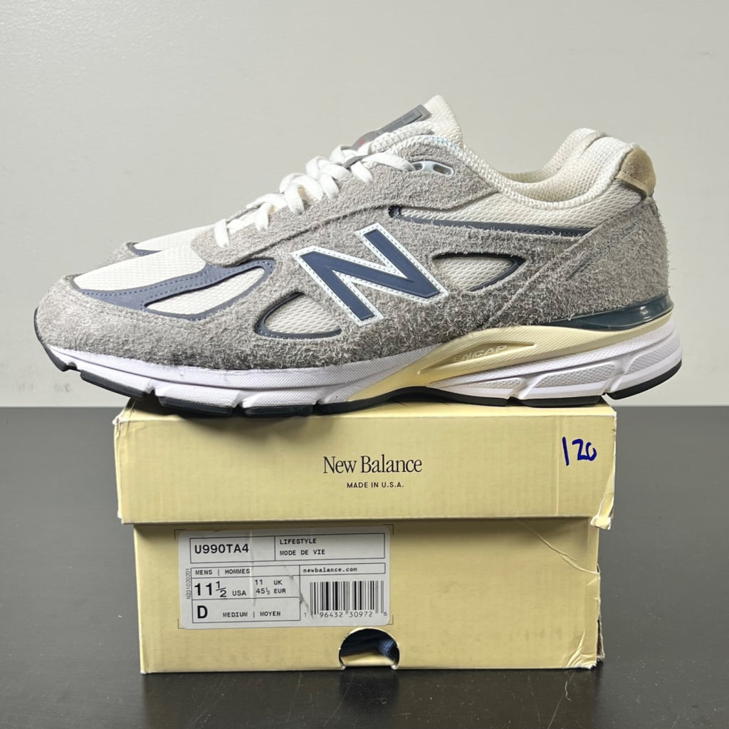 New Balance 990v4 MiUSA Grey Day (2023) 11.5 (VNDS Pre-Owned)New BalanceMarblehead/Vintage Indigo - Image 3