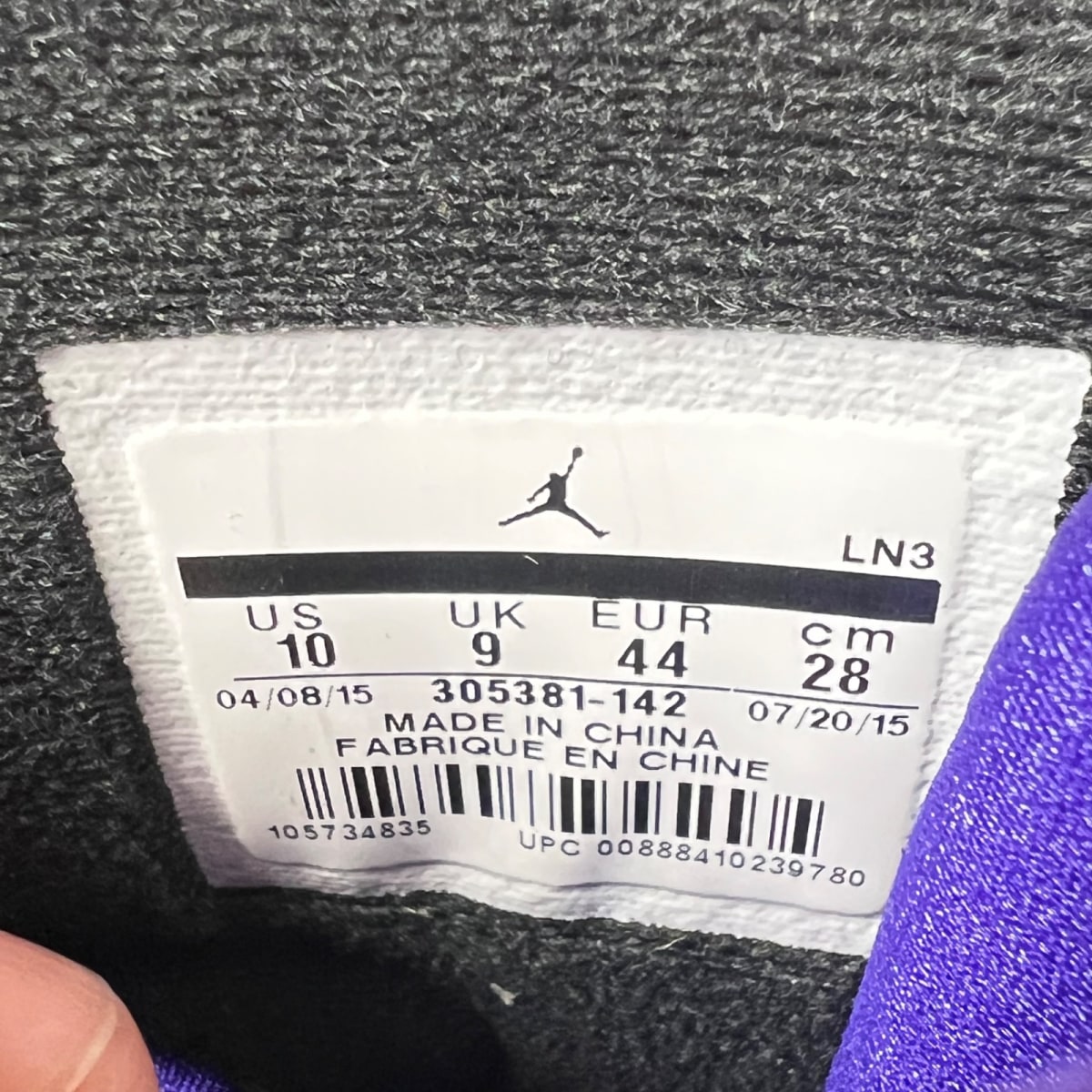 Jordan 8 Retro Three Peat 10 (New Pre-Owned)JordanWhite/Infrared 23-Black-Bright Concord - Image 7