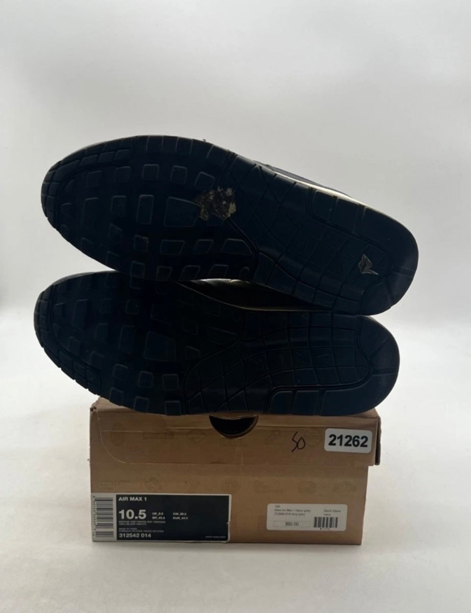 Nike Air Max 1 'Dark Grey Obsidian' 10.5 (Heavily Worn Pre-Owned)Nike - Image 8