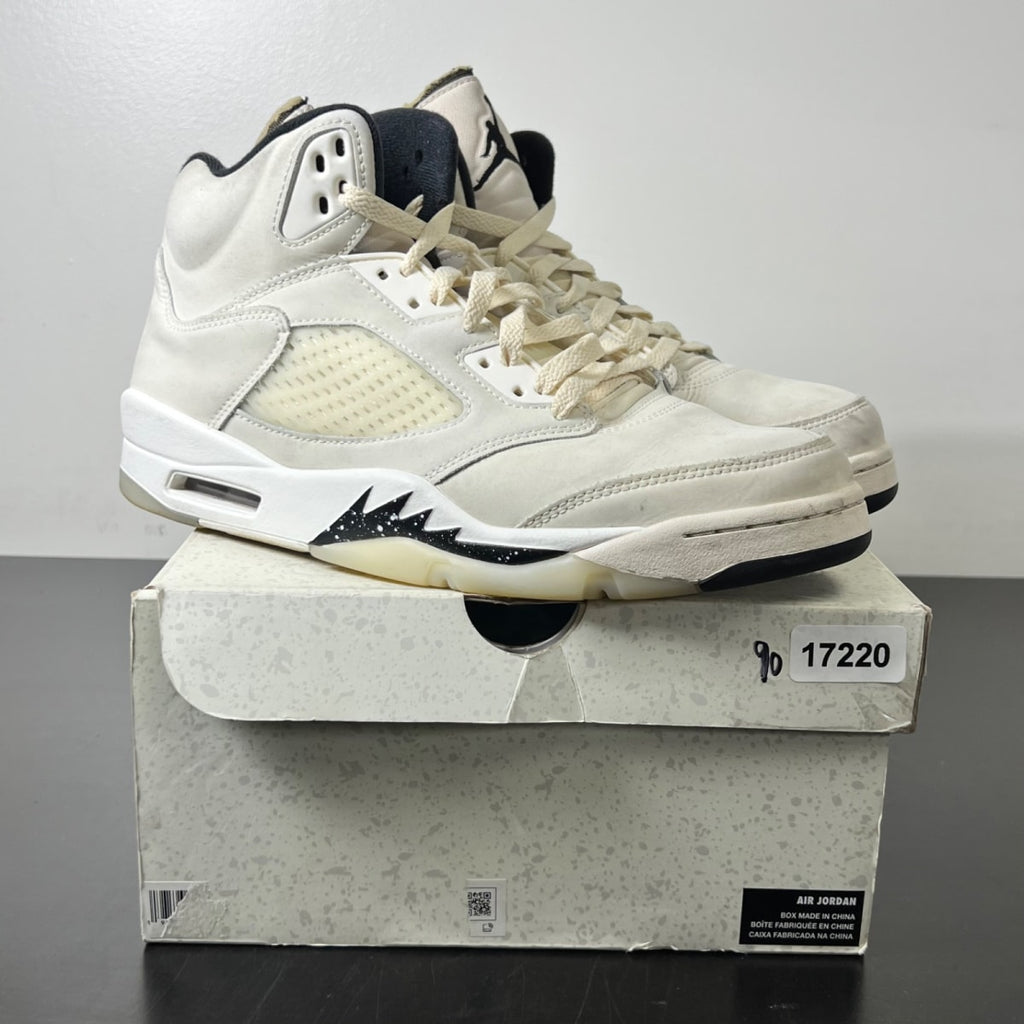 Jordan 5 Retro SE Sail 9.5 (Heavily Worn Pre-Owned)JordanSail/Black/Light Orewood Brown/Coconut Milk - Image 1