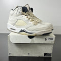 Jordan 5 Retro SE Sail 9.5 (Heavily Worn Pre-Owned)JordanSail/Black/Light Orewood Brown/Coconut Milk - Image 1