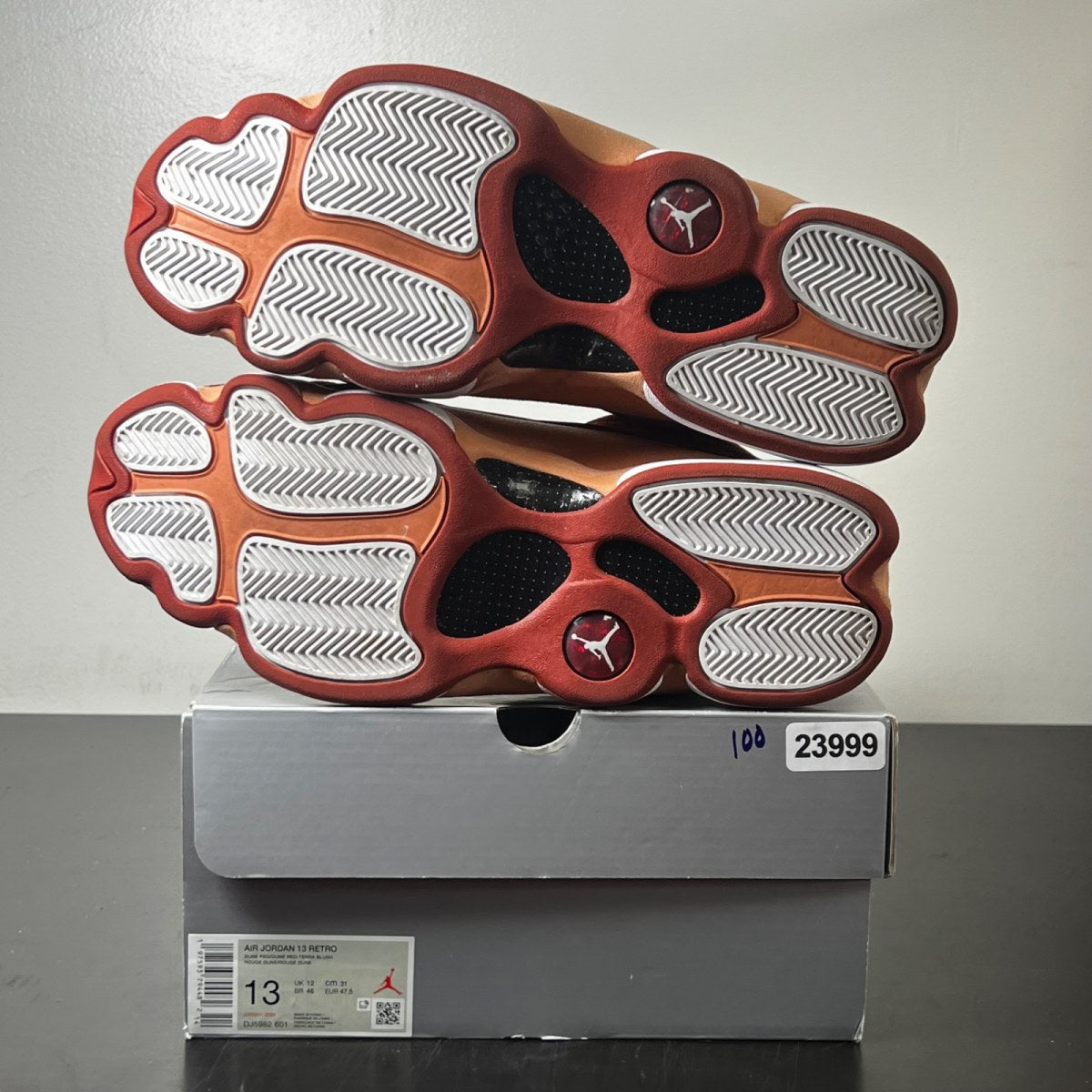 Jordan 13 Retro Dune Red 13 (Moderately Worn Pre-Owned)JordanDune Red/Dune Red/Terra Blush/White - Image 6