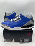 Jordan 3 Retro Varsity Royal Cement 14 (Moderately Worn Pre-Owned) - Image 1