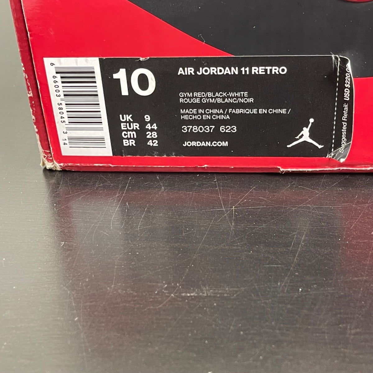 Jordan 11 Retro Win Like 96 10 (Moderately Worn Pre-Owned)JordanGym Red/Black-White - Image 7