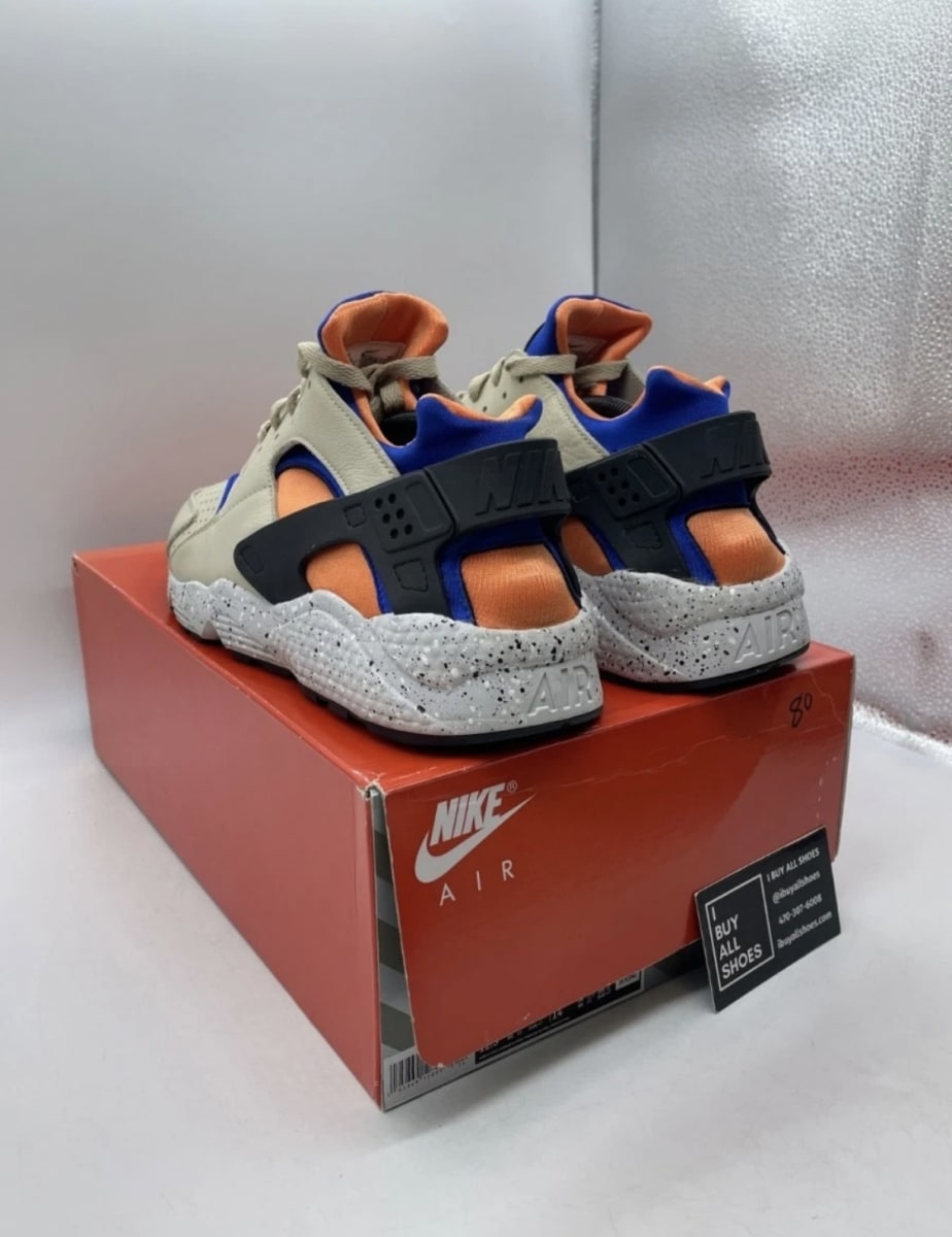 Nike Air Huarache ACG Mowabb (2022) 12.5 (Lightly Worn Pre-Owned)NikeRattan/Hyper Royal-Bright Mandarin-Black - Image 4