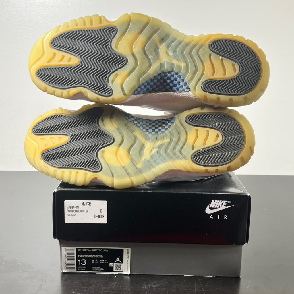 Jordan 11 Retro Low Legend Blue 13 (Heavily Worn Pre-Owned)JordanWhite/White-Black-Legend Blue - Image 6