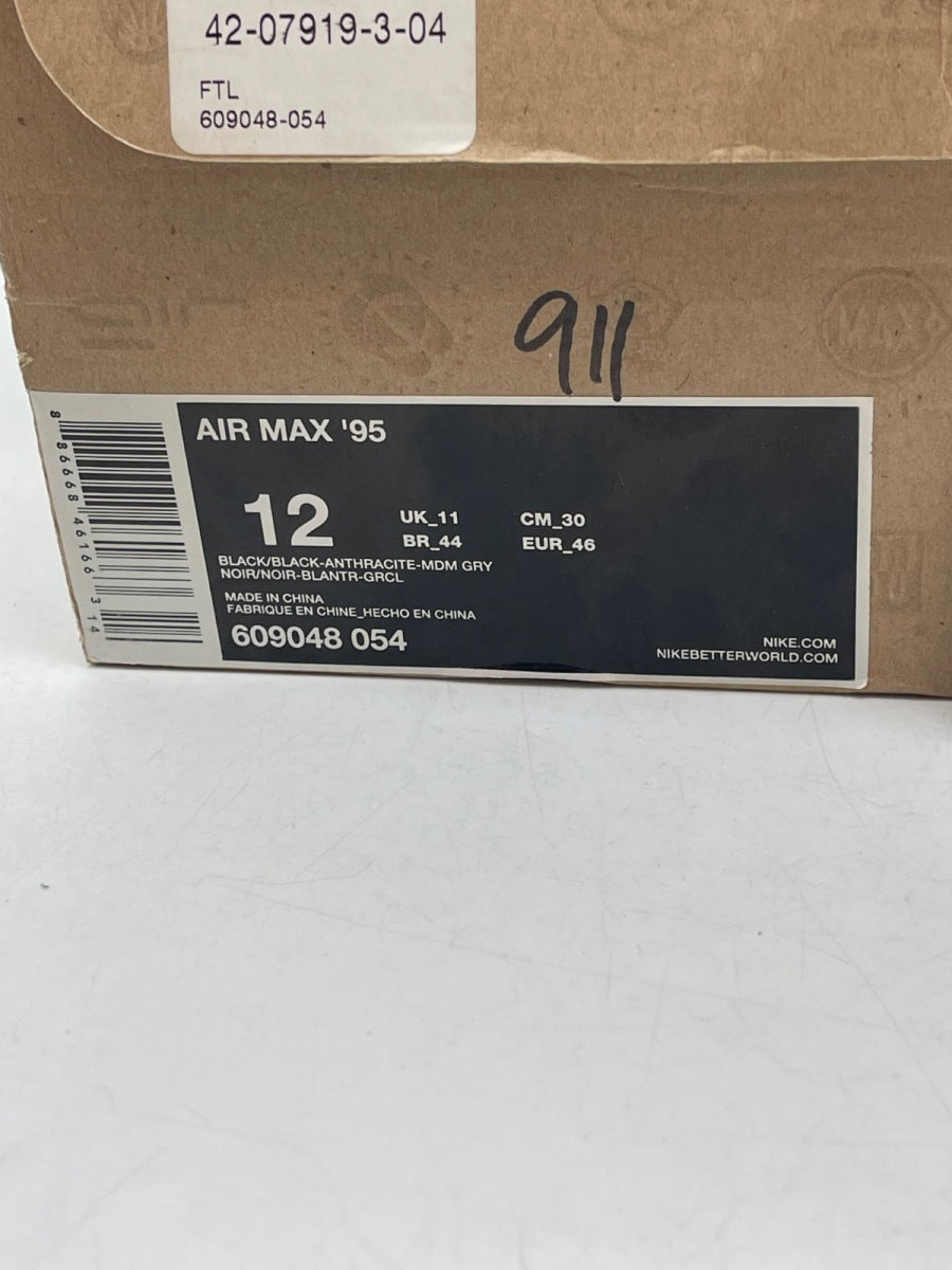 Nike Air Max 95 'Black' 12 (Moderately Worn Pre-Owned) - Image 9
