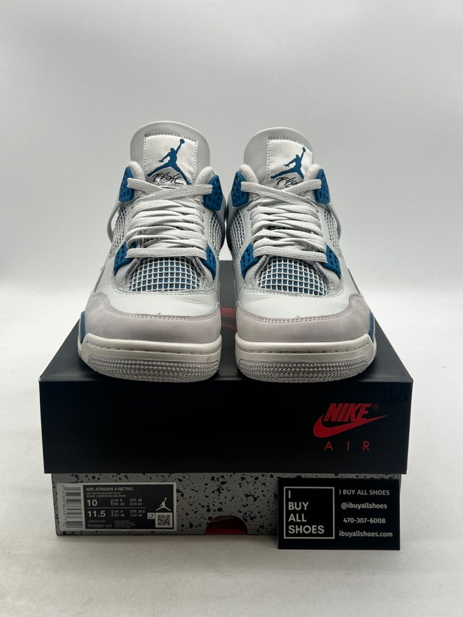 Jordan 4 Retro Military Blue (2024) 10 (Lightly Worn Pre-Owned) - Image 2