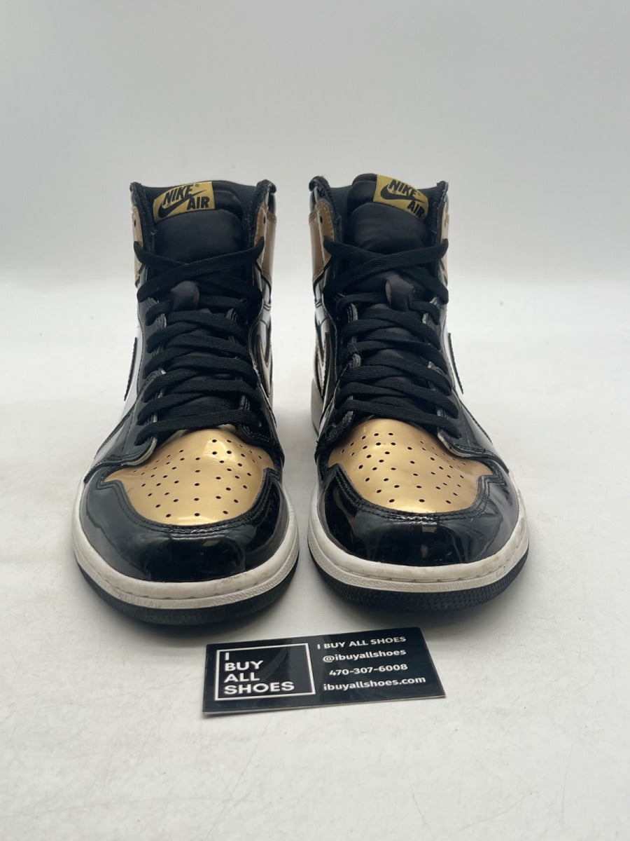 Jordan 1 Retro High NRG Patent Gold Toe 11.5 (Moderately Worn Pre-Owned) - Image 2