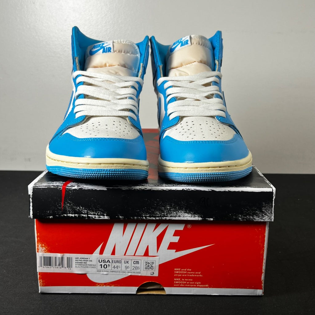 Jordan 1 Retro High OG UNC Reimagined 10.5 (Lightly Worn Pre-Owned)JordanDark Powder Blue/Dark Powder Blue-Sail - Image 2