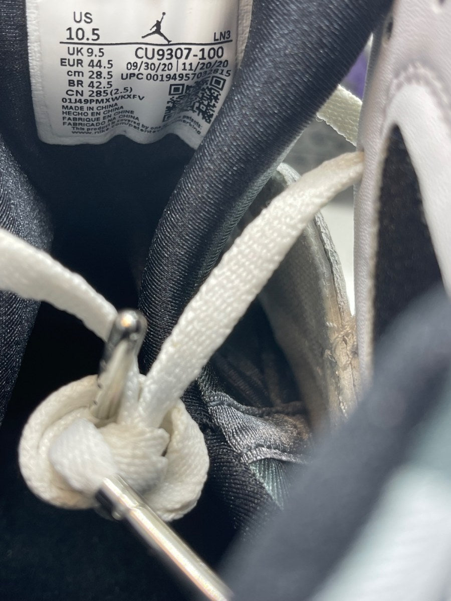 Jordan 7 Retro Flint (2021) 10.5 (Moderately Worn Pre-Owned)JordanWhite/Flint Grey-Black-Varsity Purple - Image 8