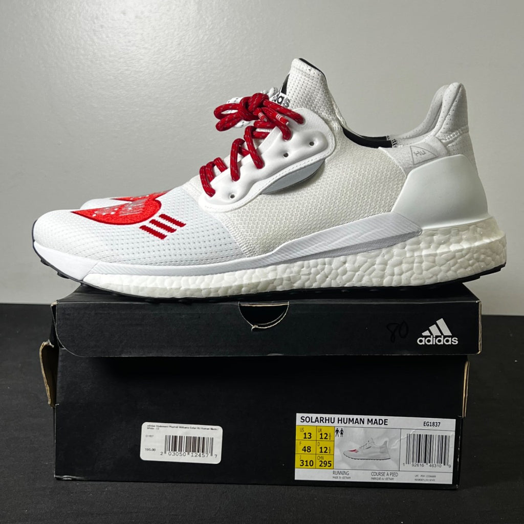 adidas Solar Hu Glide Human Made White Red 13 (Lightly Worn Pre-Owned)adidasWhite/Red/Black - Image 3