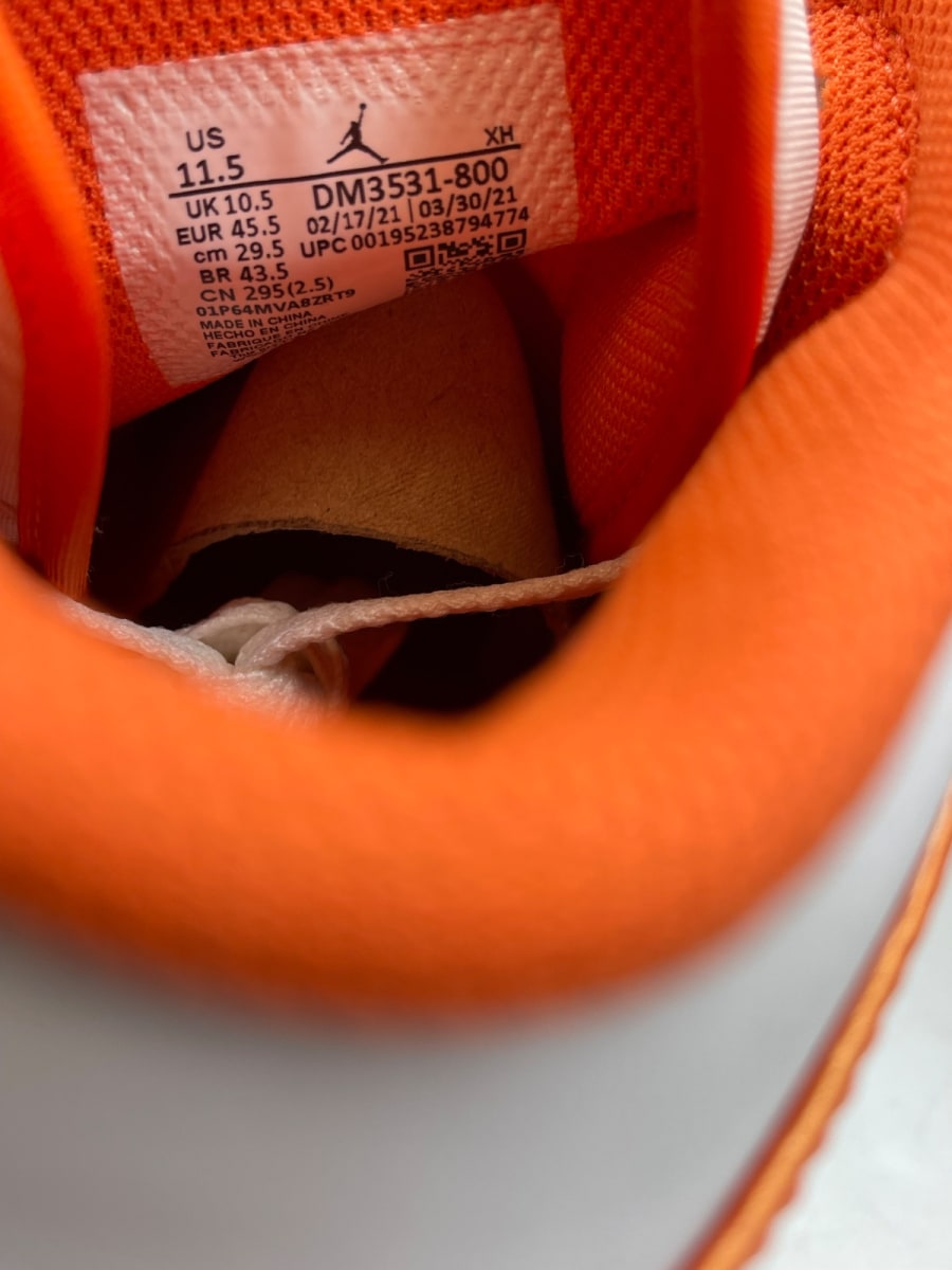 Jordan 1 Mid Metallic Orange 11.5 (Moderately Worn Pre-Owned) - Image 8