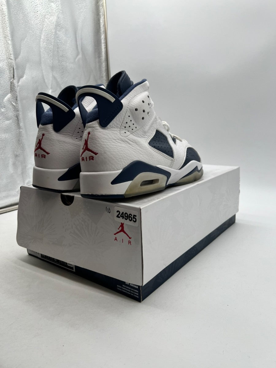 Jordan 6 Retro Olympic (2024) 10.5 (Lightly Worn Pre-Owned)JordanWhite/Varsity Red/Midnight Navy - Image 5