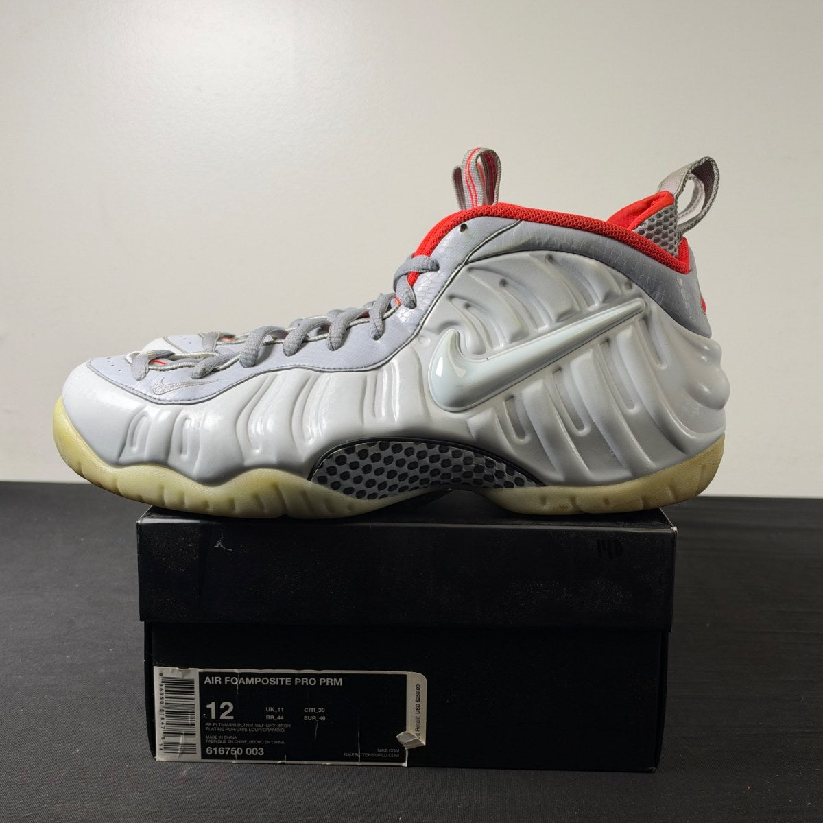 Nike Air Foamposite Pro Pure Platinum (Size 12) - Image 3