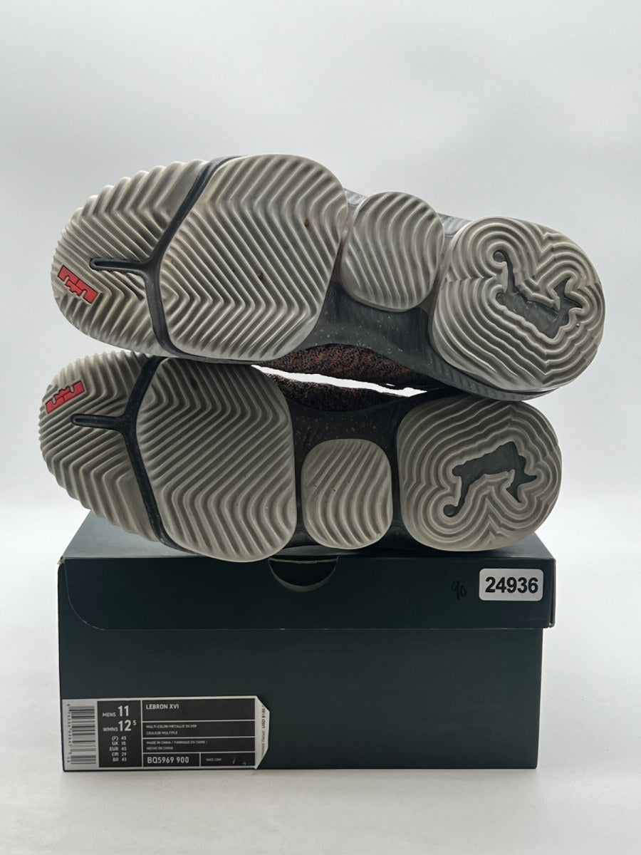 Nike LeBron 16 Multi-Color 11 (Lightly Worn Pre-Owned)NikeMulti-Color/Metallic Silver-Cool Grey - Image 8