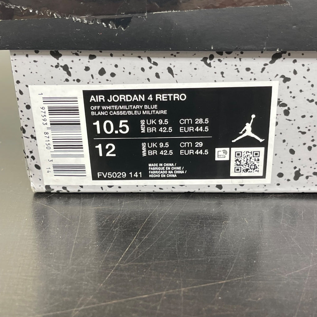 Jordan 4 Retro Military Blue (2024) 10.5 (Moderately Worn Pre-Owned)JordanOff-White/Military Blue/Neutral Grey - Image 7