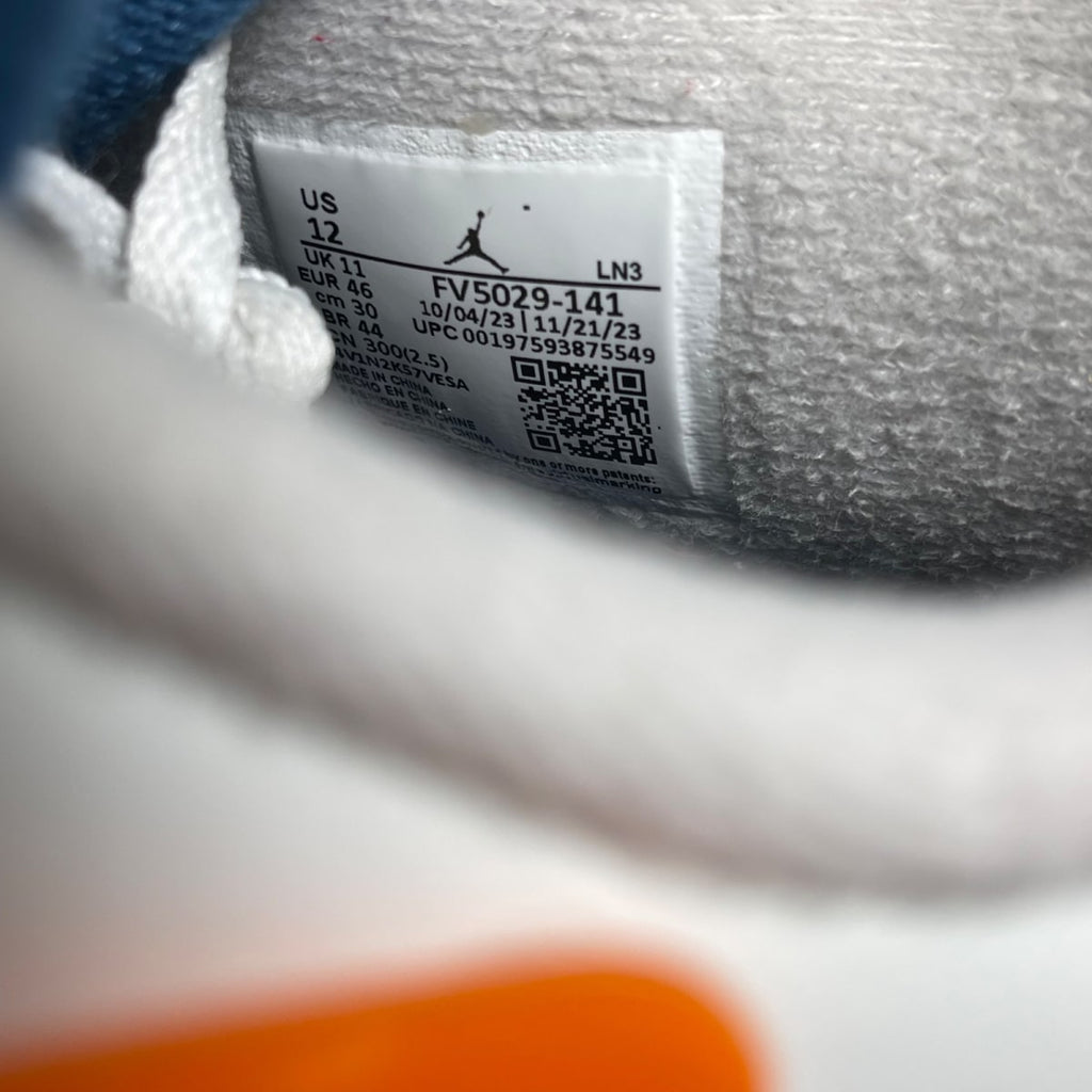 Jordan 4 Retro Military Blue (2024) 12 (Moderately Worn Pre-Owned)JordanOff-White/Military Blue/Neutral Grey - Image 6