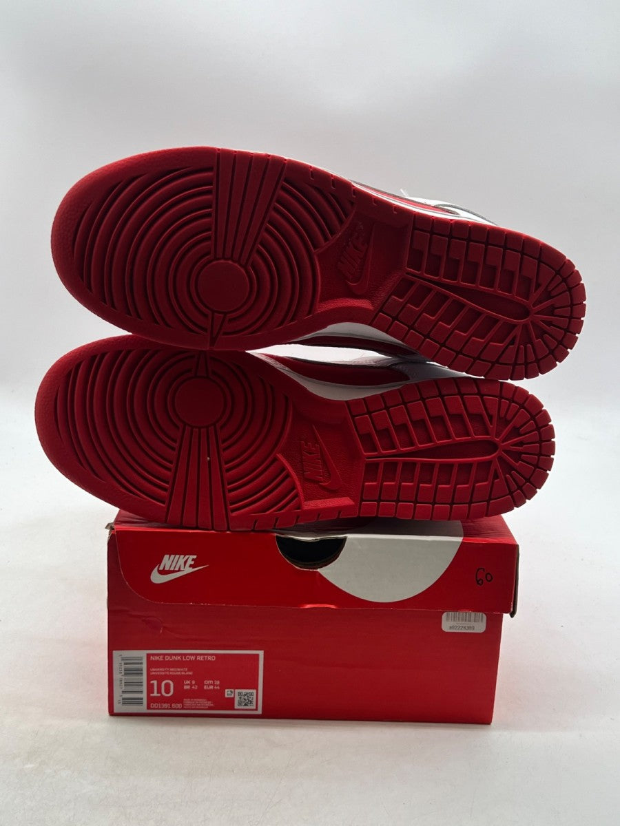 Nike Dunk Low Championship Red 10 (Heavily Worn Pre-Owned)NikeUniversity Red/White-Total Orange - Image 8