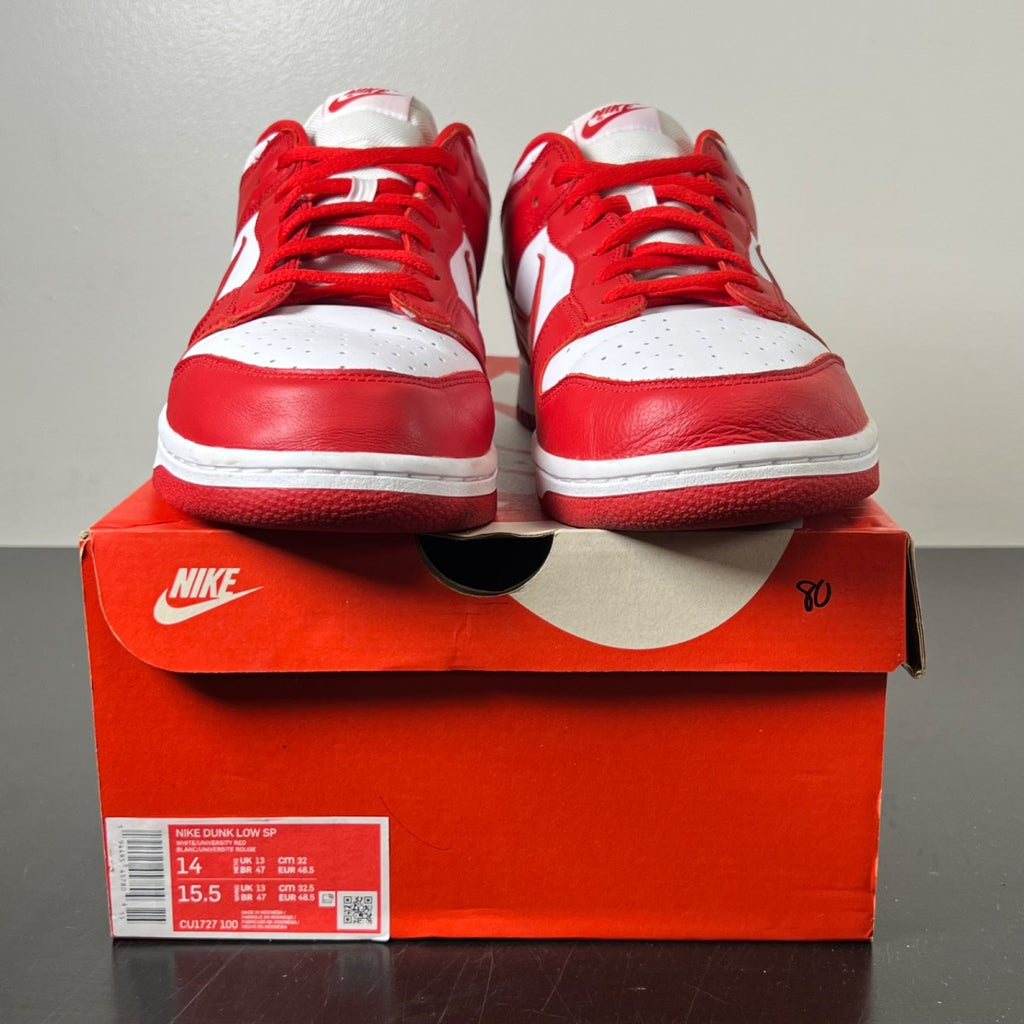 Nike Dunk Low SP St. John's 14 (Lightly Worn Pre-Owned)NikeWhite/University Red - Image 2