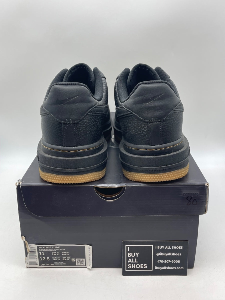 Nike Air Force 1 Low Luxe Black Gum 11 (Moderately Worn Pre-Owned) - Image 3