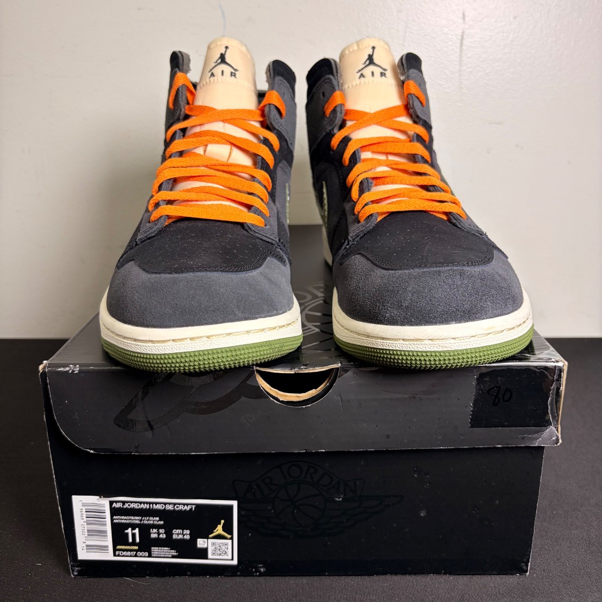 Jordan 1 Mid SE Craft Anthracite Light Olive (Size 11) - aux