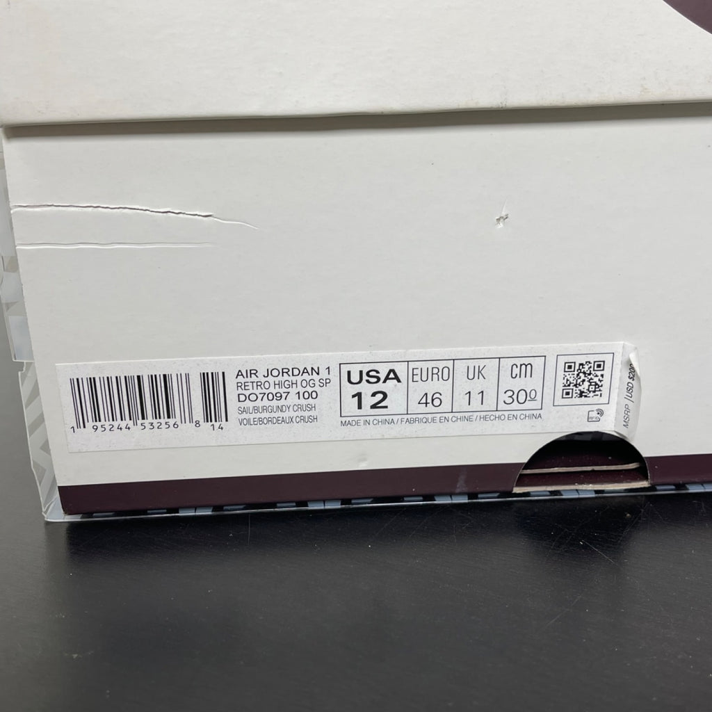 Jordan 1 Retro High OG A Ma Maniére 12 (Moderately Worn Pre-Owned)JordanSail/Burgundy Crush - Image 7