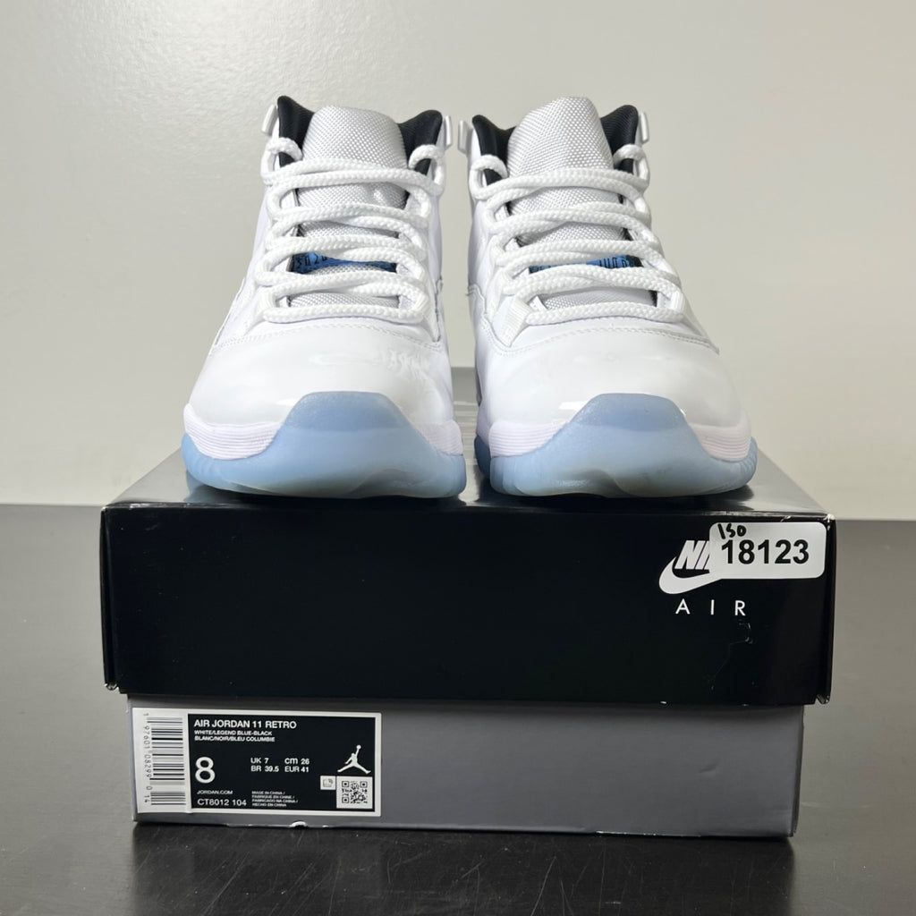 Jordan 11 Retro Legend Blue (2024) 8 (Lightly Worn Pre-Owned)JordanWhite/Legend Blue/Black - Image 2