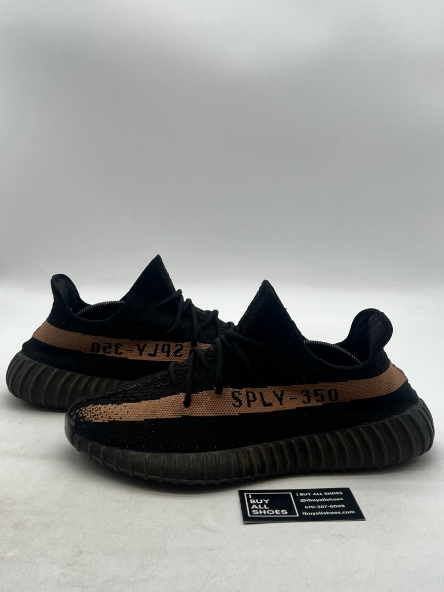 adidas Yeezy Boost 350 V2 Core Black Copper 11.5 (Moderately Worn Pre-Owned) - Image 1