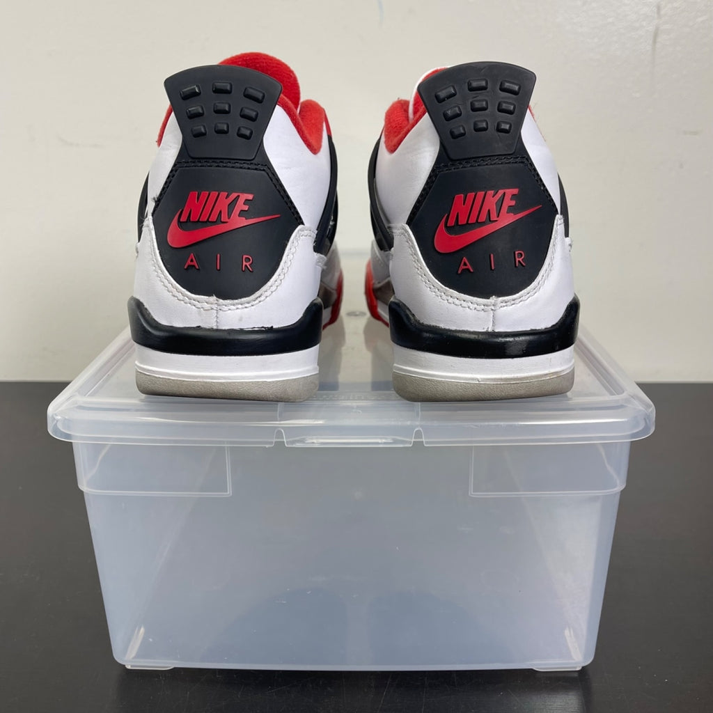 Jordan 4 Retro Fire Red (2020) (GS) 5.5Y (Moderately Worn Pre-Owned)JordanWhite/Black-Tech Grey-Fire Red - Image 4