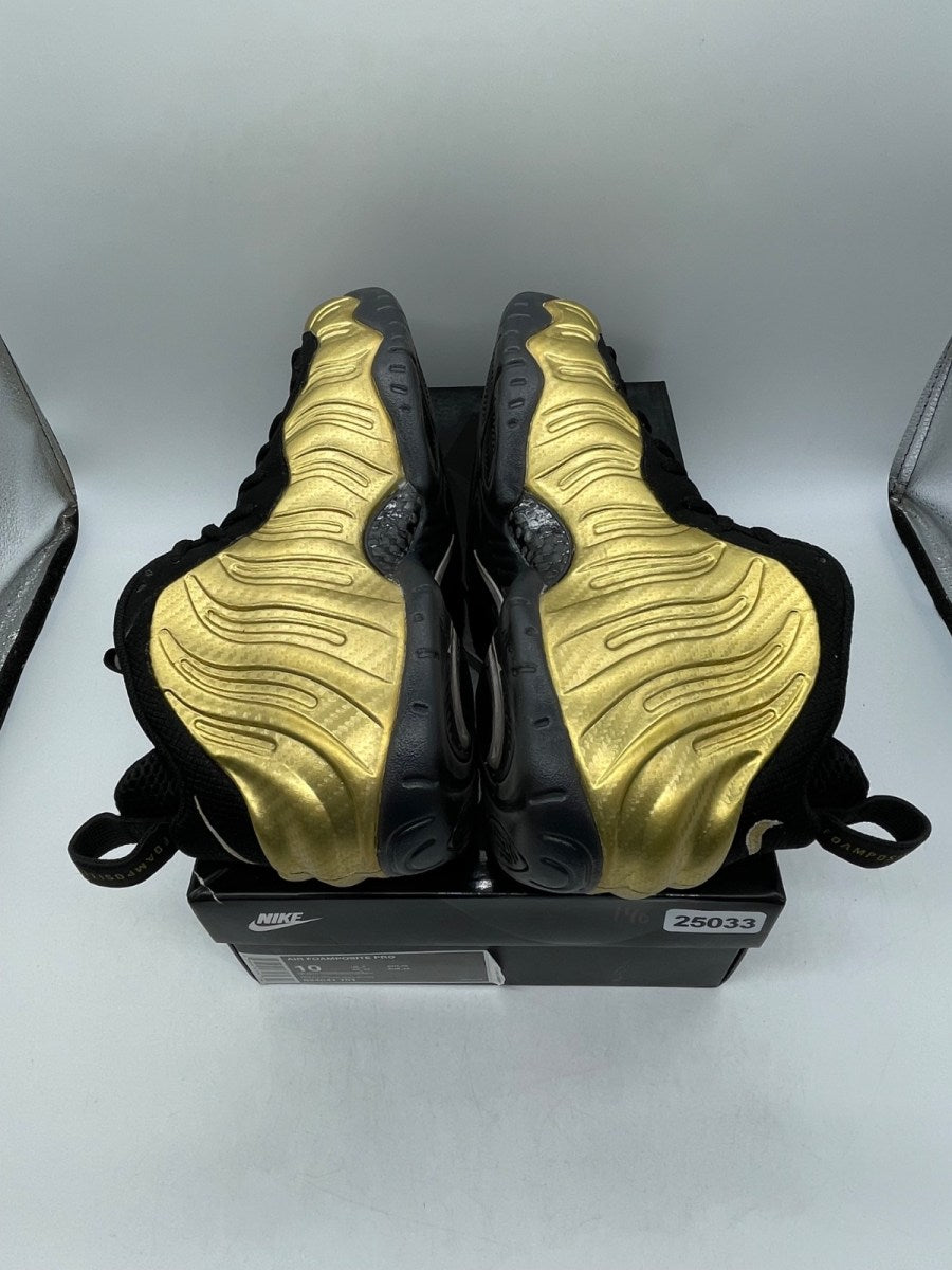 Nike Air Foamposite Pro Metallic Gold 10 (Moderately Worn Pre-Owned)NikeMetallic Gold/Black-Black-White - Image 6