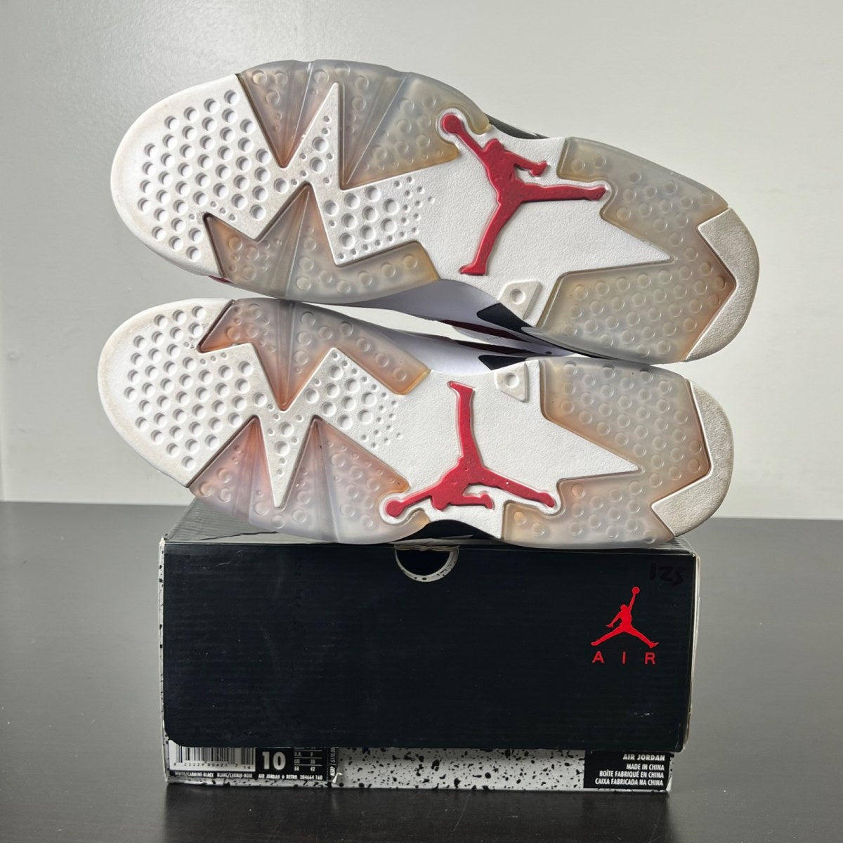 Jordan 6 Retro Carmine (2014) 10 (Lightly Worn Pre-Owned)JordanWhite/Carmine-Black - Image 5