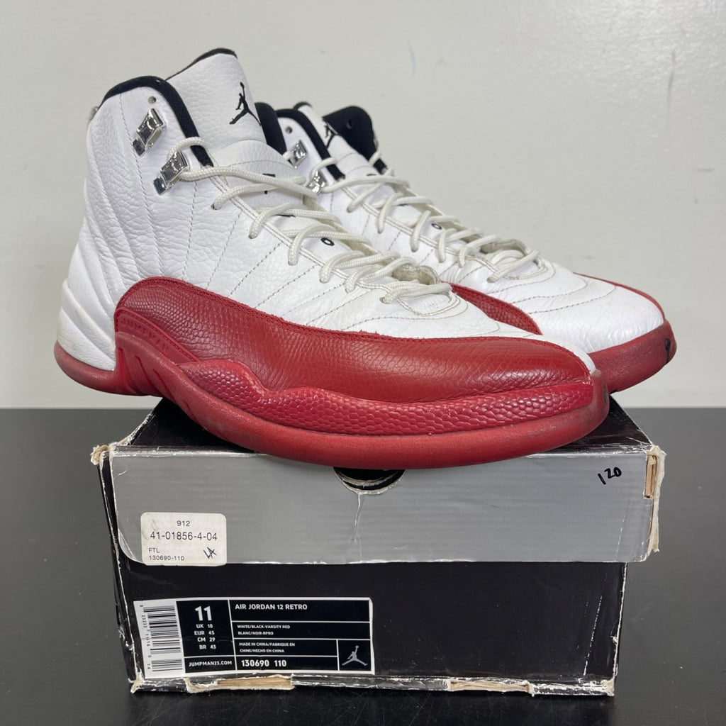 Jordan 12 Retro Cherry (2009) 11 (Moderately Worn Pre-Owned)JordanWhite/Varsity Red - Image 1