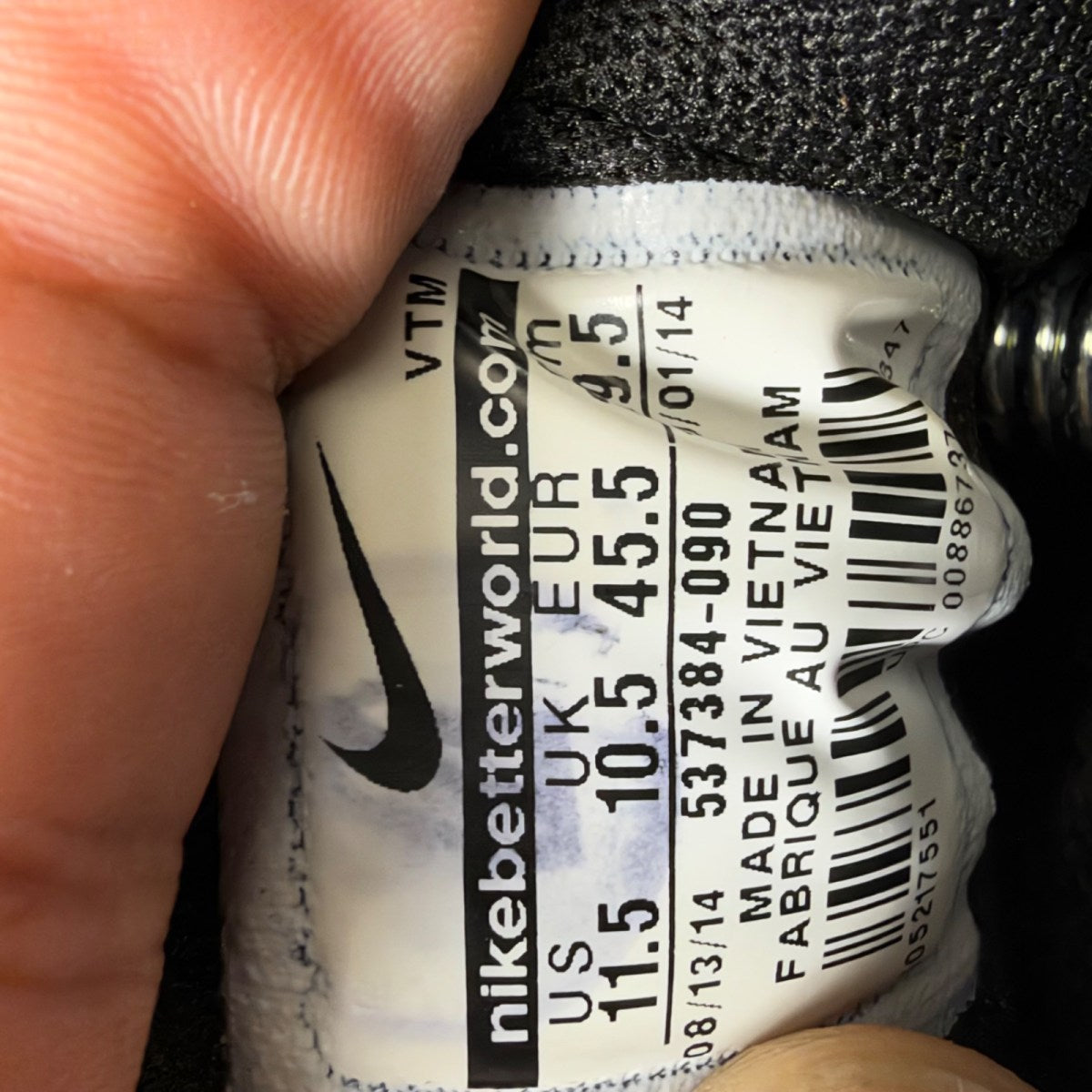 Nike Air Max 90 Triple Black (2018) (Size 11.5) - Image 6