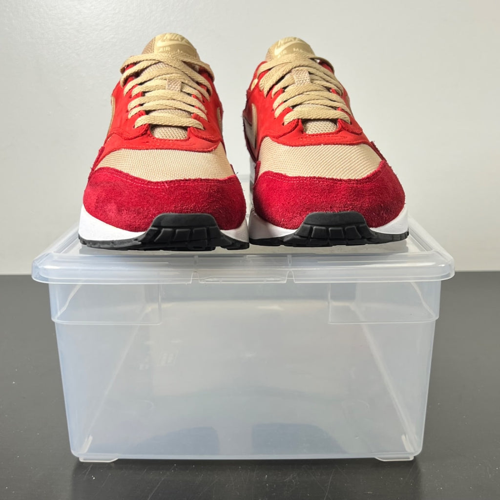 Nike Air Max 1 Curry Pack (Red) 10 (Moderately Worn Pre-Owned)NikeTough Red/Mushroom-Rush Red-Pale Vanilla - Image 2