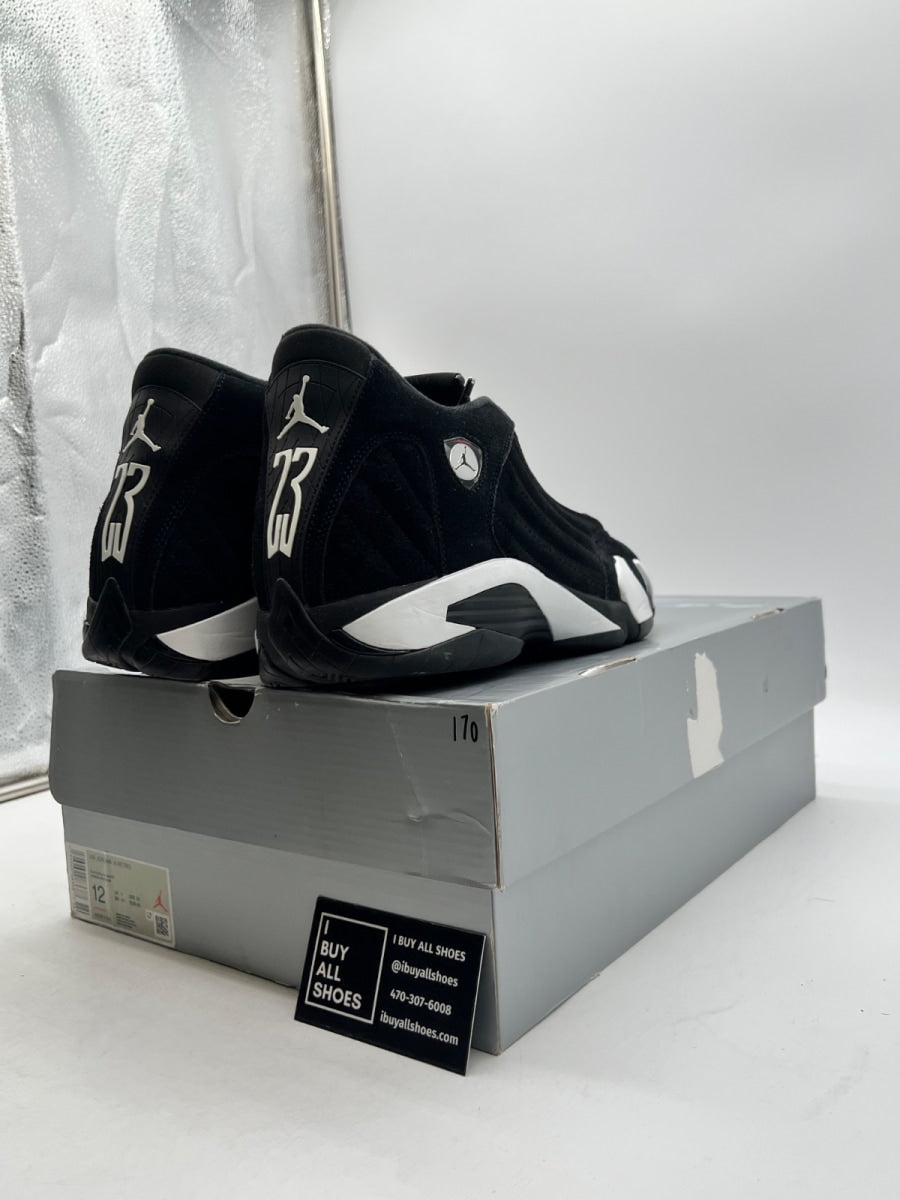 Jordan 14 Retro Black White 12 (Lightly Worn Pre-Owned) - Image 5