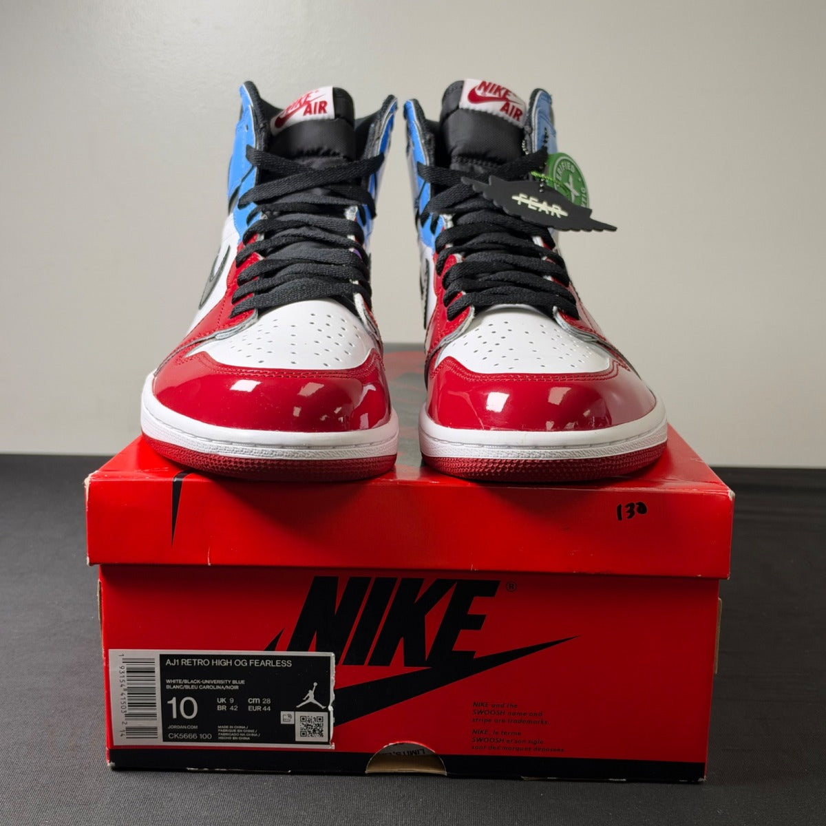 Jordan 1 Retro High Fearless UNC Chicago (Size 10) - Image 2