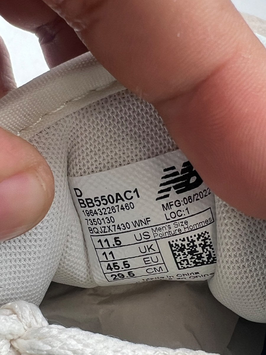 New Balance 550 Aime Leon Dore Grey Suede 11.5 (Lightly Worn Pre-Owned)New BalanceGrey/White/Blue - Image 7