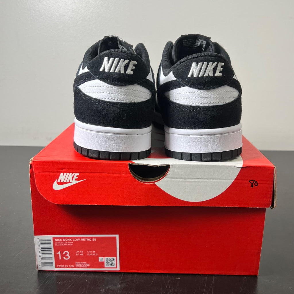 Nike Dunk Low Retro SE Suede Panda 13 (Lightly Worn Pre-Owned)Nike - Image 5